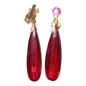 Elegant Red Drop Earrings